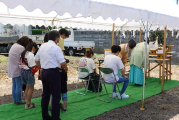 大館市新築　地鎮祭が行われました。