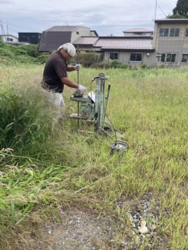 地盤調査の現場に潜入してきました！！